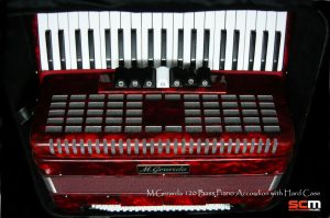 M GERARDA 120 BASS PIANO ACCORDION MG-JH2008R WITH HARD CASE