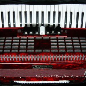 M GERARDA 120 BASS PIANO ACCORDION MG-JH2008R WITH HARD CASE