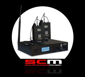 DUAL IN EAR MONITOR SYSTEM ASHTON IEM250 DUET TWO RC250 RECEIVERS + CARRY CASE
