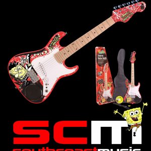 SpongeBob SquarePants ¾-size Electric Guitar outfit with Built-in Amplifier FREE P+H!