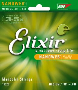 ELIXIR NANOWEB LONG LIFE MANDOLIN STRINGS STRING SET 11525 MEDIUM GAUGE 11-40