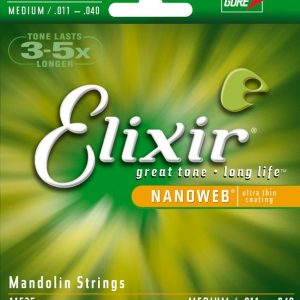 ELIXIR NANOWEB LONG LIFE MANDOLIN STRINGS STRING SET 11525 MEDIUM GAUGE 11-40