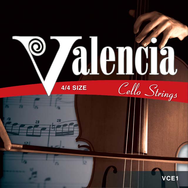 VALENCIA CELLO STRINGS STRING SET 4/4 FULL SIZE STEEL with BALL END