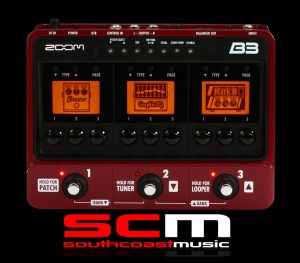 ZOOM B3 BASS GUITAR MULTI FX PEDAL & USB AUDIO INTERFACE