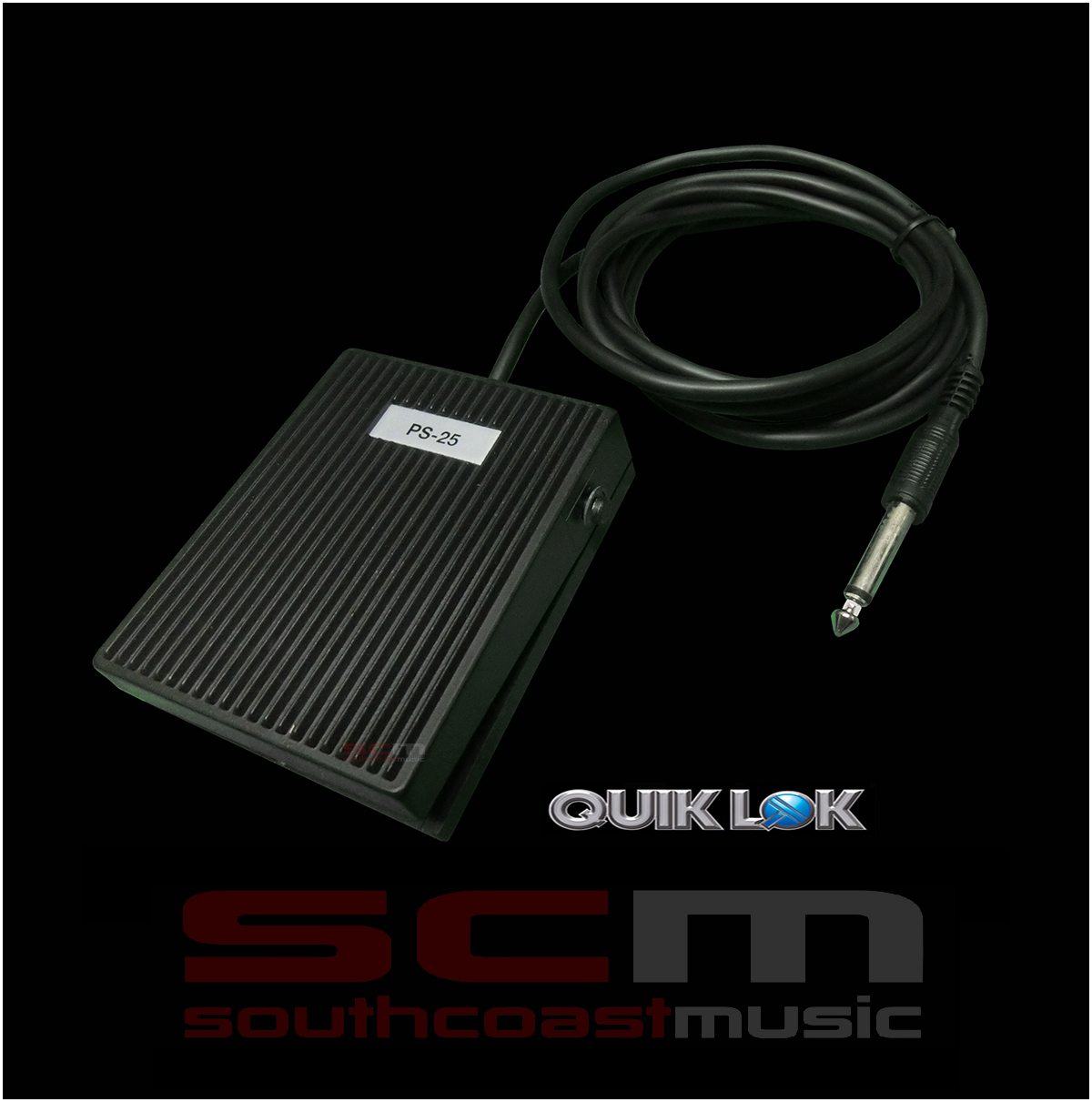 QUICKLOK PS25 DUAL POLARITY UNIVERSAL SUSTAIN - DAMPER - ON/OFF PEDAL