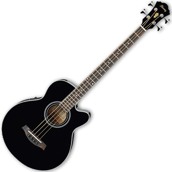 Ibanez AEB8E BK Black Acoustic Electric Bass Guitar with SPT Preamp