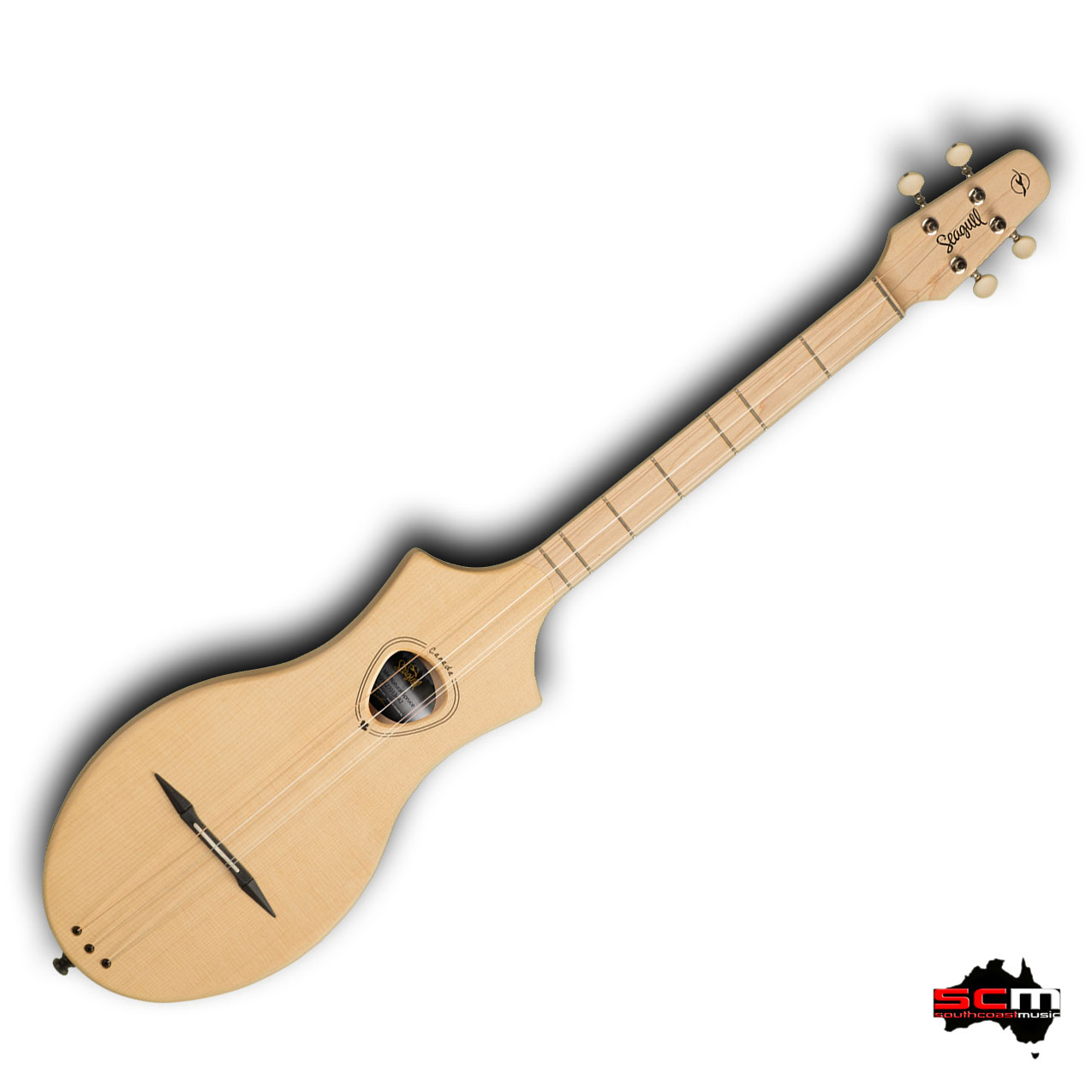 Seagull M4 Merlin Natural Spruce SG Hand Held strummed Dulcimer South Coast Music