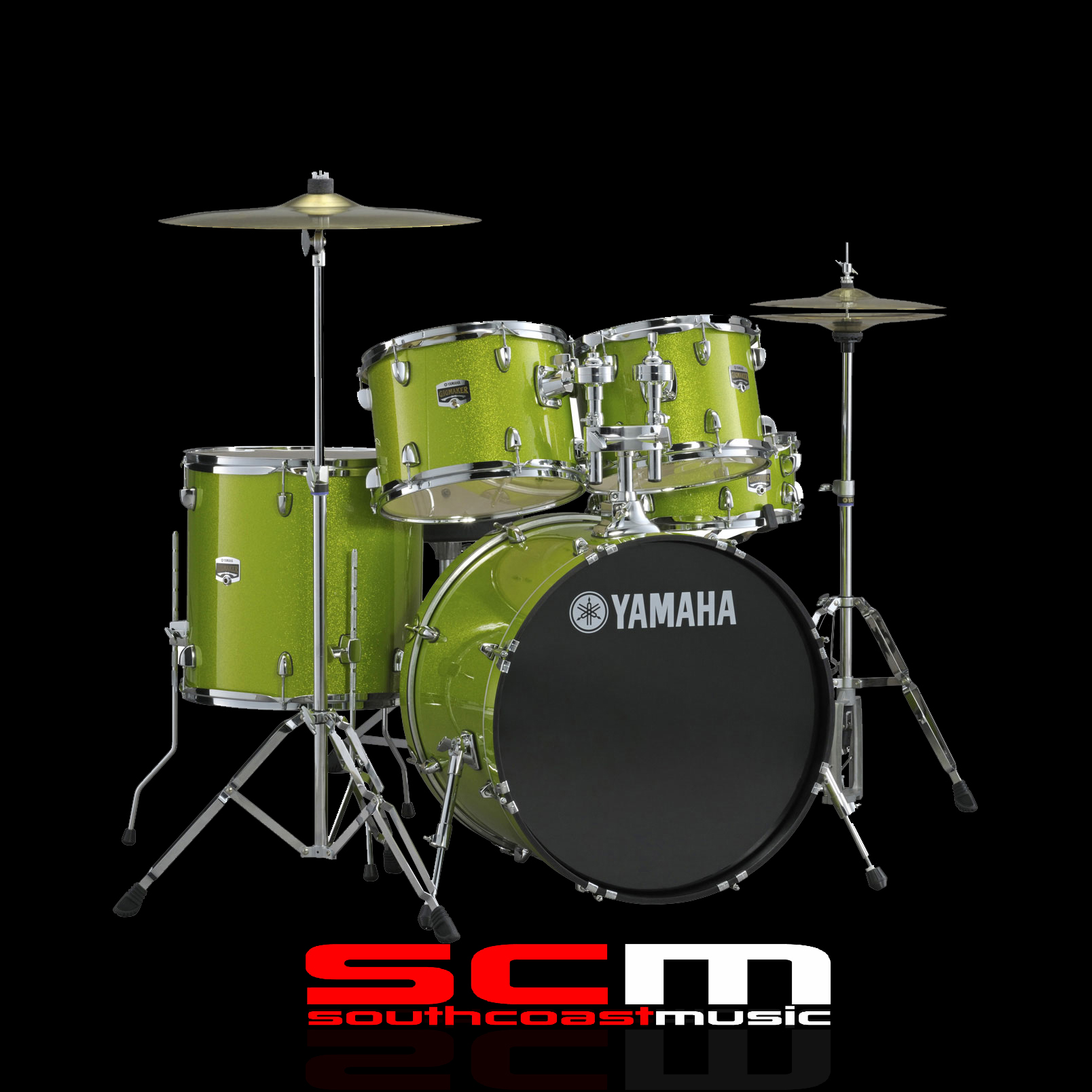 Yamaha Gigmaker Fusion Drum Kit White Grape Glitter Finish Bonus Paiste Cymbals