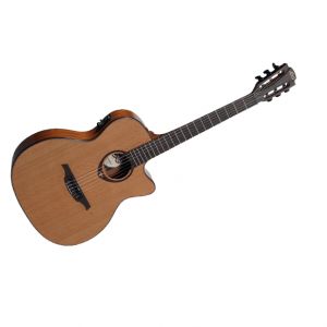 LAG TN200A14CE Auditorium Nylon Cutaway Classical Acoustic Electric Guitar