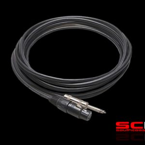 Hosa Elite 3m (6') Premium Microphone Cable XLR F to 6.3mm (1/4") TS phono jack