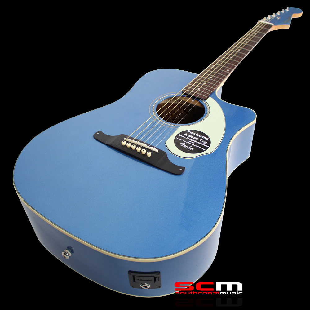 Fender Sonoran SCE Dreadnought Cutaway Acoustic Electric Guitar Lake Placid Blue