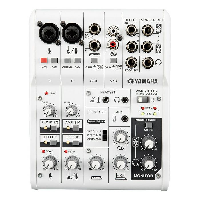 Yamaha AG06 6 Channel Input Mixer & USB Audio Interface