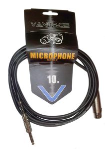 VANTAGE VCM040 PRO QUALITY 10FT MICROPHONE CABLE 3 METER XLR TO JACK MIC LEAD