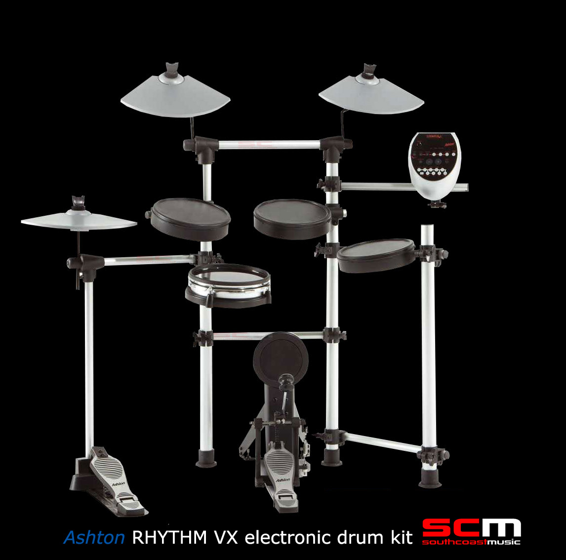 ASHTON ELECTRONIC DRUM KIT RHYTHM VX DRUMKIT with DUAL ZONE SNARE + BONUS STOOL