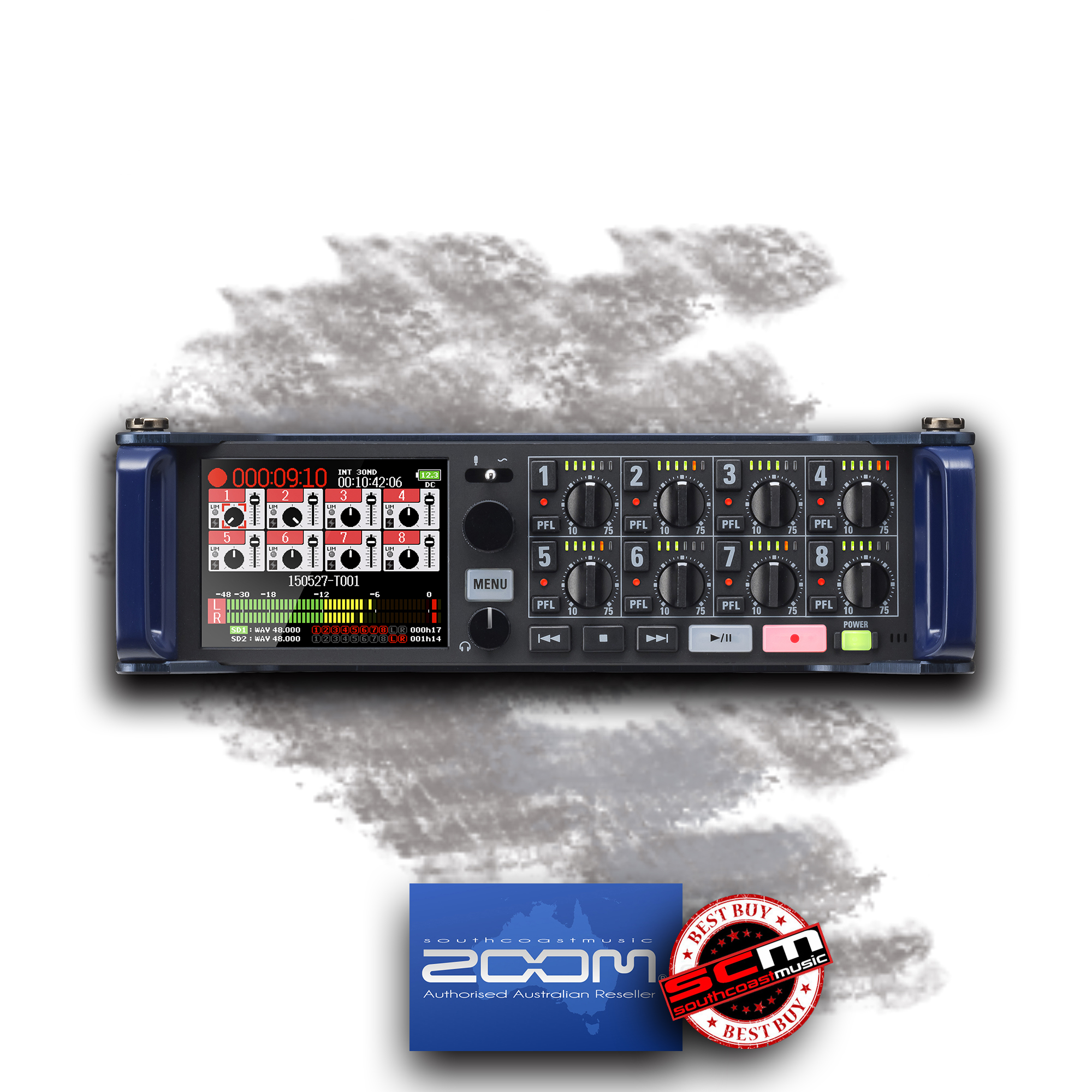 Zoom F8 MultiTrack Field Recorder South Coast Music