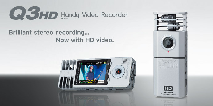 ZOOM Q3HD HD VIDEO & BROADCAST QUALITY AUDIO RECORD THOSE MAGIC MOMENTS FOREVER!