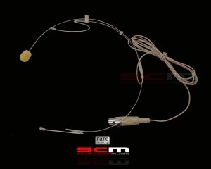 Headset Microphone Lightweight Flesh Colour to suit Rare Audio Wireless Belt Pack Transmitters