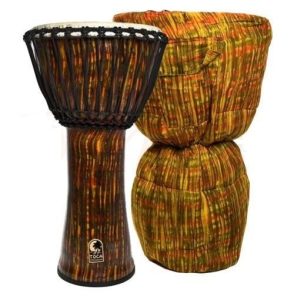 toca 14 inch lava burst DJEMBE HAND DRUM with bag