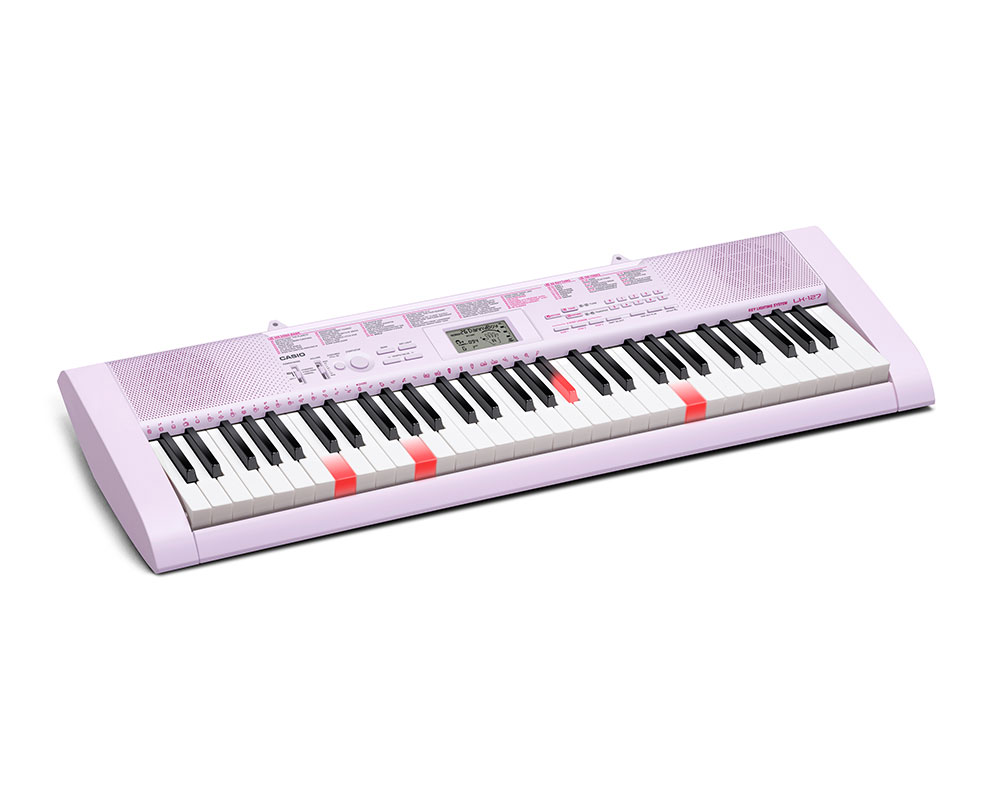 LIGHT UP CASIO LK127 DIGITAL PIANO KEYBOARD with ADAPTOR & 3 DVD SET