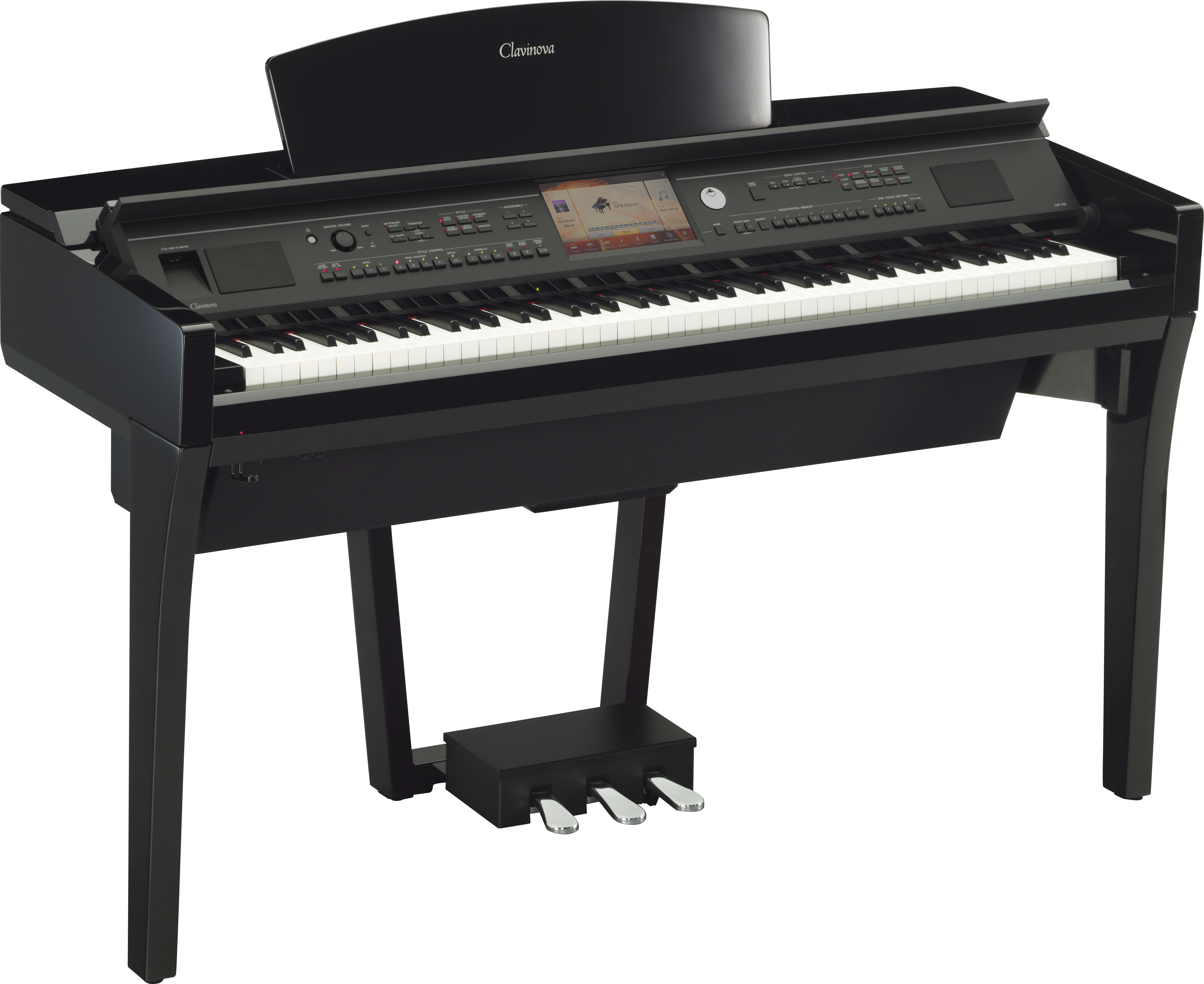 Yamaha CVP709 PE Polished Ebony Clavinova Digital Piano.