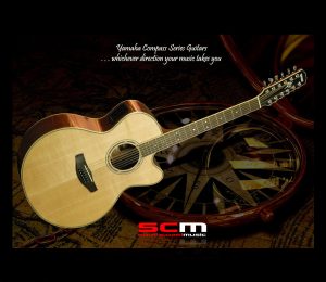 YAMAHA Compass Series CPX700II-12 12 String Acoustic Electric Guitar Natural Gloss Finish in Hard Shell Case