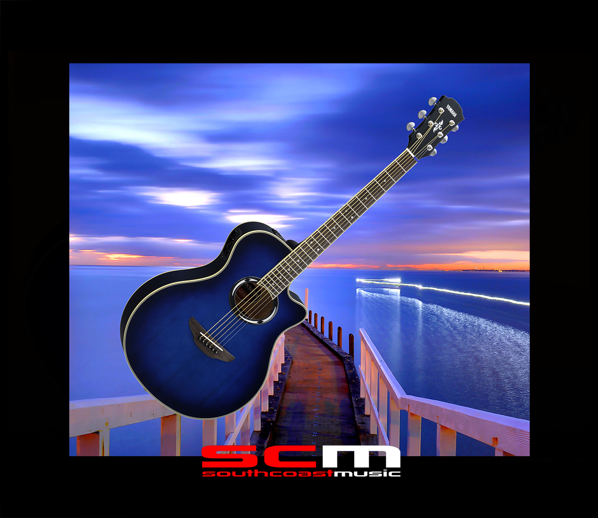 Yamaha APX500III OBB Oriental Blue Burst Acoustic Electric Guitar