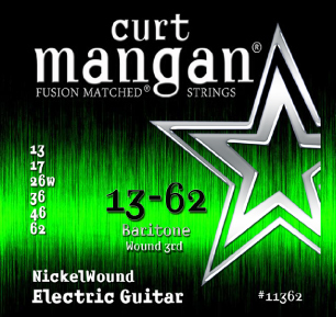 13-62 NICKEL WOUND CURT MANGAN FUSION MATCHED ELECTRIC STRINGS