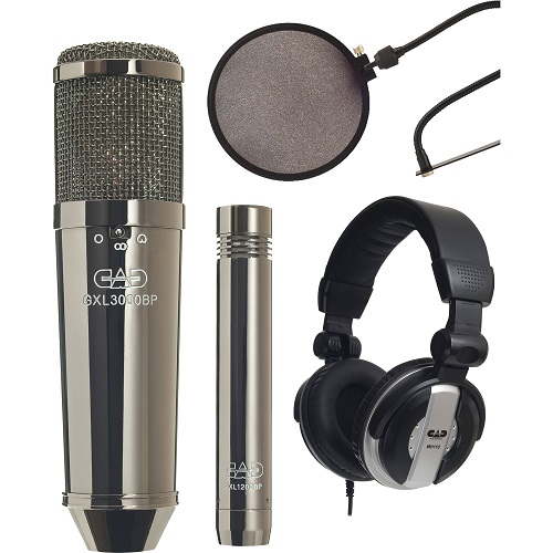 CAD GXL3000BPSP Studio Mic Pack 1 x GXL3000BP 1 x GXL1200BP Black Pearl Chrome 1 x MH110 1 x EPF15A