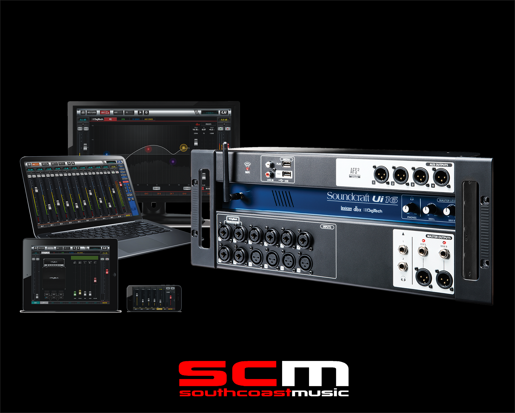 SOUNDCRAFT Ui16 DIGITAL MIXER South Coast Music