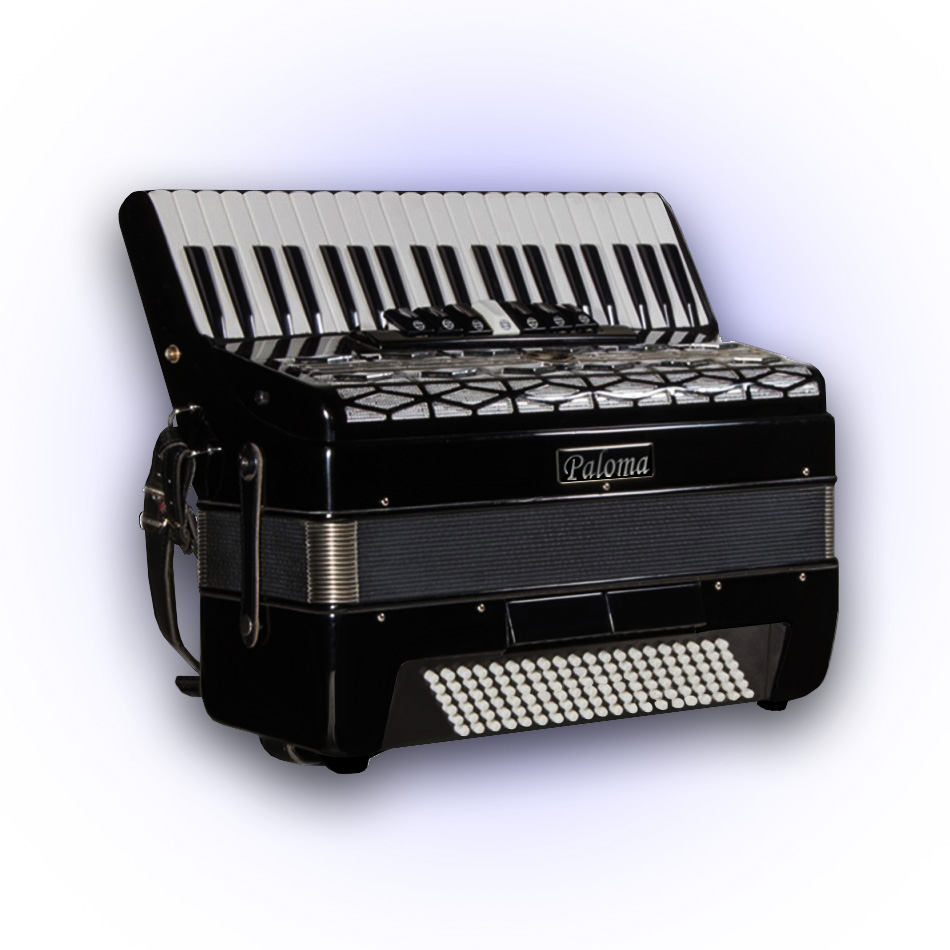 Menolana Padded Carrying Case For Piano Accordions - Fits 48, 80, 96 & 120 Bass Models, Black Oxford Fabric