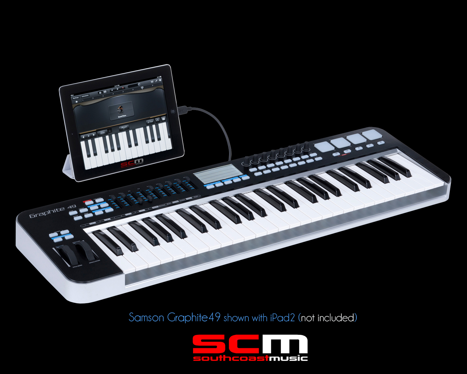 Samson Graphite 49 Usb Midi Keyboard Controller With Aftertouche