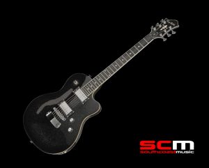 HAGSTROM D2H DELUXE BLACK SPARKLE ELECTRIC GUITAR