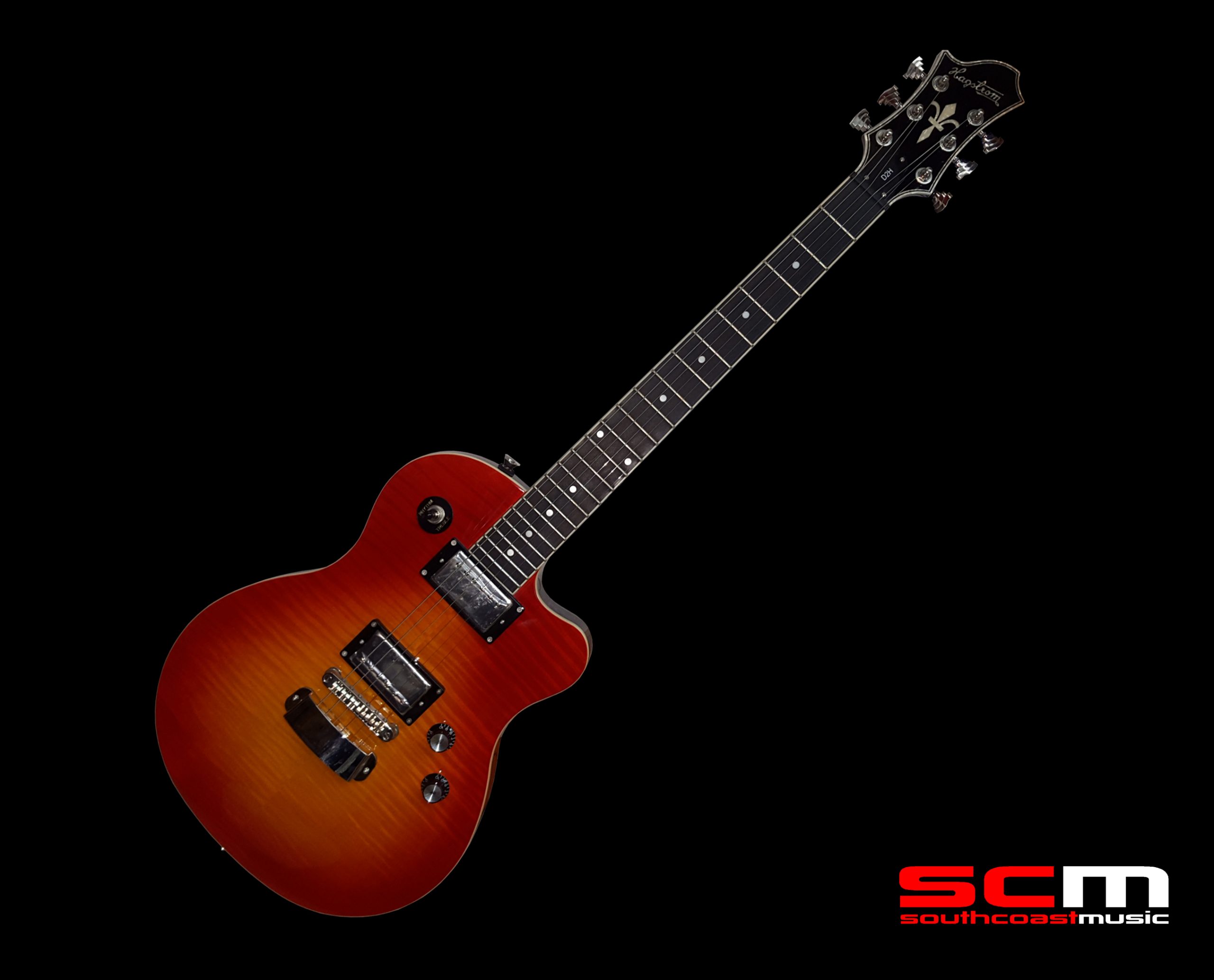 HAGSTROM D2H DELUXE ELECTRIC GUITAR CHERRY BURST FINISH