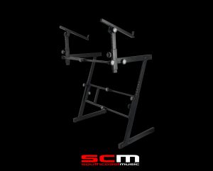 Professional Heavy Duty Folding-Z Keyboard Stand with 2nd Tier