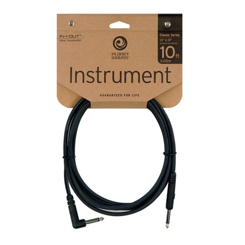 DADDARIO PLANET WAVES CLASSIC GUITAR CABLE RIGHT ANGLE 10 PW-CGT-RA10 10ft LEAD