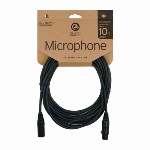DADDARIO PLANET WAVES CLASSIC MICROPHONE CABLE 10 PW-CMIC 10ft XLR LEAD