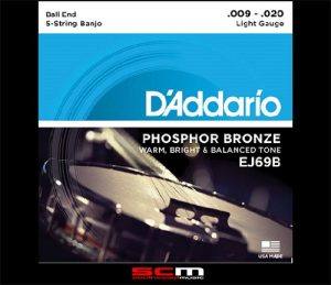 Daddario EJ69B 5-String Ball-End Banjo Phosphor Bronze Light 9-20 Strings