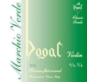 Dogal DLV21 Violin 4/4-3/4 Strings Bronze Flat Wound String Set