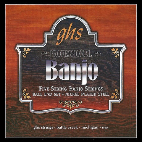 GHS 561283 Banjo 5 String Set Phosphor Bronze Medium 11-10 Loopend Strings
