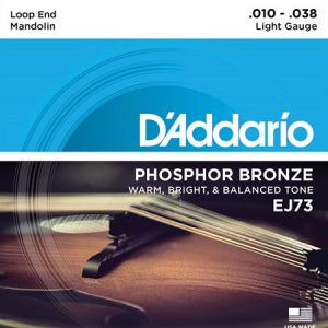 Daddario EJ73 Mandolin String Set 10-38 Phosphor Bronze Light Strings