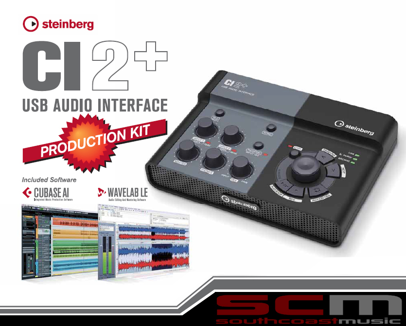 Steinberg CI2+ Production Kit with USB Audio Interface – South Coast Music