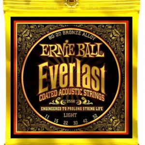 Ernie Ball E 2558 Acoustic Guitar String Set Everlast 11 to 52 Light Strings