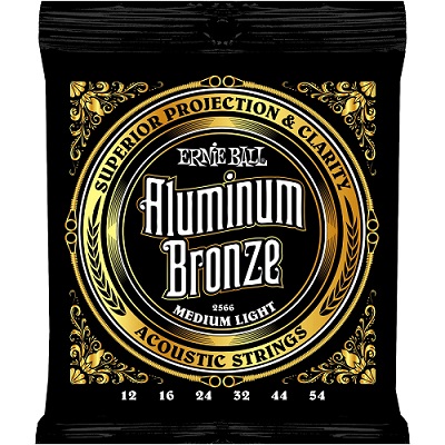 Ernie Ball 2566 Acoustic Guitar Strings Aluminium Bronze Medium Light 12 to 54