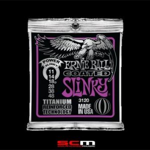 Ernie Ball E 3120 Electric Coated Titanium Reinforced 11 to 48 Power Slinky Strings