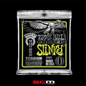 Ernie Ball E 3121 Electric Coated Titanium Reinforced 10 to 46 Regular Slinky Strings