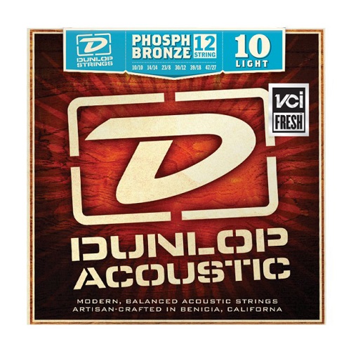 Dunlop DTP10 Acoustic 12 String Set 10 to 47 Phosphor Bronze Light