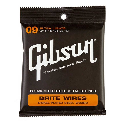 Gibson 711106531878 Electric Guitar Strings Brite Wires 9 to 42 String Set
