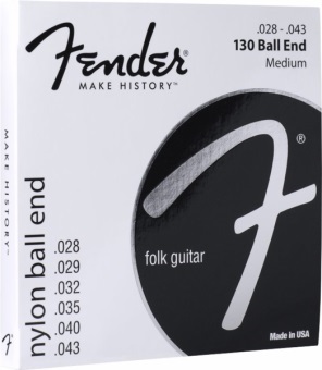 Fender 0730130400 Folk Guitar Strings Nylon Ball End String Set 28 to 43