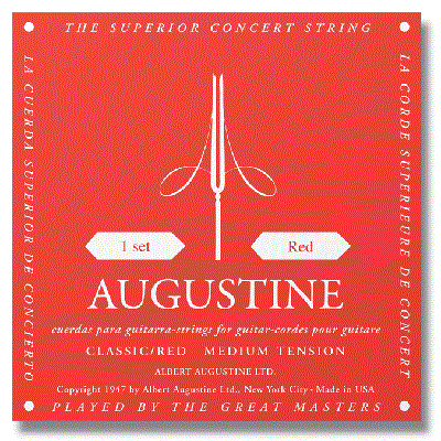 Albert Augustine Augred String Set Classical Red Medium Tension Strings