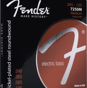 Fender 0737250406 Bass Guitar Strings 45 to 105 Long Scale Medium Set 7250M